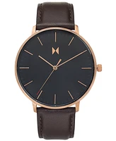 Mvmt Men's Legacy Slim Brown Leather Strap Watch 42mm