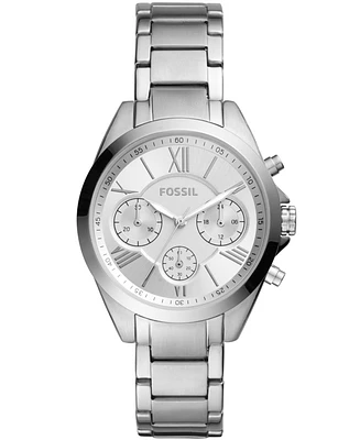 Fossil Women's Modern Courier Chronograph Stainless Steel Silver-Tone Watch 36mm