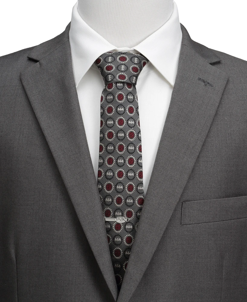 Dc Comics Men's Batman Medallion Symbol Silk Tie