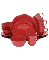 Elama Rustic Birch 16 Pc. Dinnerware Set, Service for 4