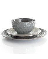 Elama Tahitian Diamond 16 Pc. Dinnerware Set, Service for 4