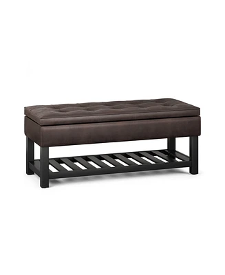 Cosmopolitan Traditional Rectangle Storage Ottoman Bench