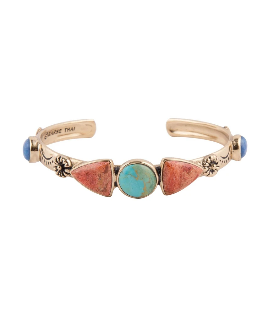 Barse Bronco Multi Stone Cuff Bracelet
