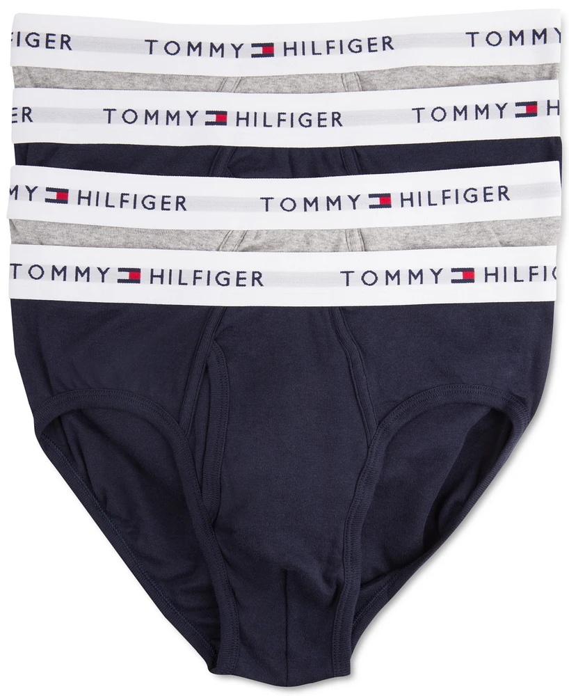 Tommy Hilfiger Men's 4-Pack Classic Cotton Moisture-Wicking Briefs