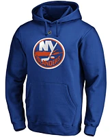 Men's Mathew Barzal Royal New York Islanders Authentic Stack Name and Number Pullover Hoodie