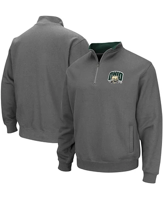 Men's Charcoal Ohio Bobcats Tortugas Logo Quarter-Zip Jacket