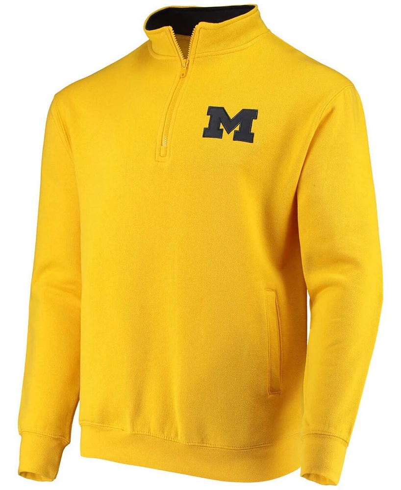 Men's Maize Michigan Wolverines Tortugas Logo Quarter-Zip Jacket
