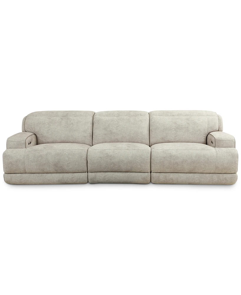 Sebaston -Pc. Fabric Sofa with Power Motion Recliners