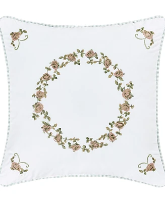 Royal Court Rialto Circle Embroidered Decorative Pillow, 16" x 16"