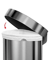 simplehuman 45 Liter Semi-Round Liner Rim Kitchen Trash Can