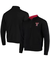 Men's Black Texas Tech Red Raiders Tortugas Logo Quarter-Zip Jacket