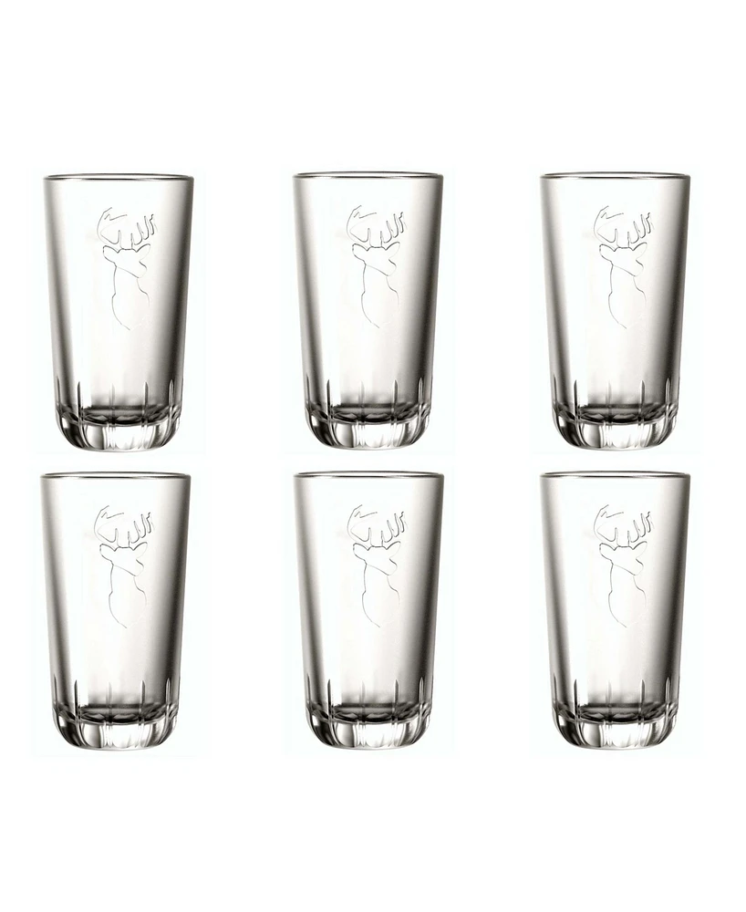 La Rochere Majestic Stag 12 Ounce Double Old-Fashioned Glass, Set of 6