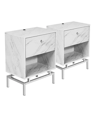 Nita 1 Drawer End Table, Set of 2