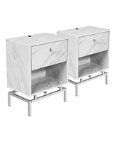Nita 1 Drawer End Table, Set of 2