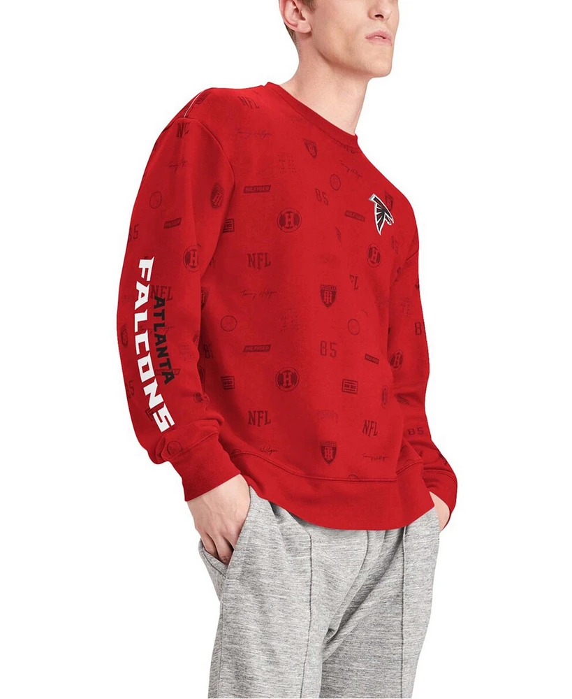 Men's Red Atlanta Falcons Reid Graphic Pullover Sweatshirt