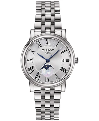 Tissot Women's Carson Premium Lady Moonphase Stainless Steel Bracelet Watch 32mm