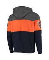 Men's Heathered Gray, Orange Chicago Bears Extreme Fireballer Pullover Hoodie