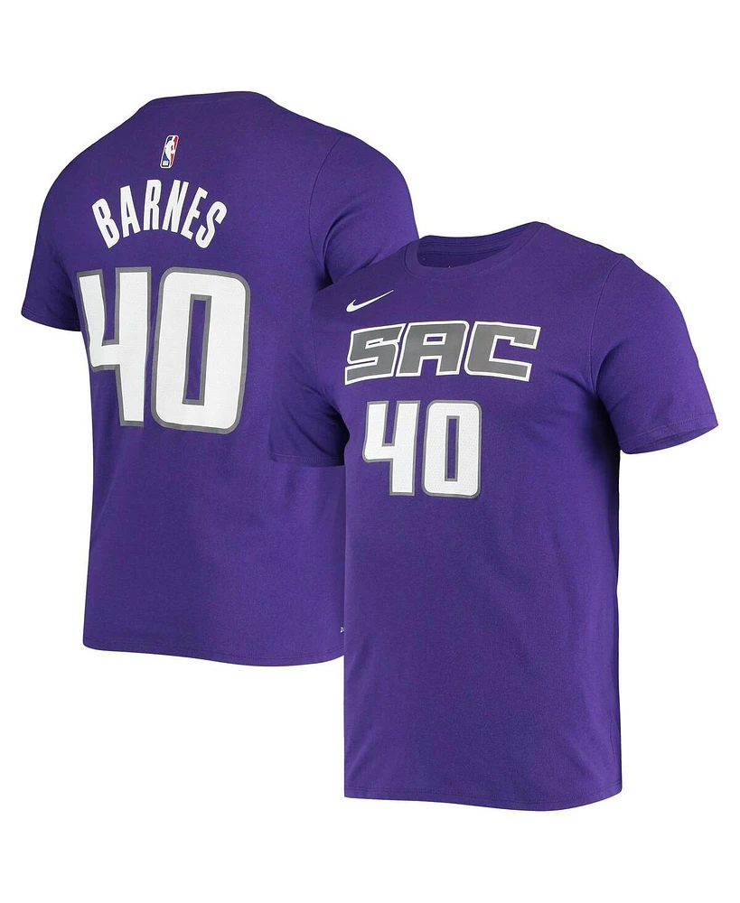 Men's Harrison Barnes Purple Sacramento Kings Name and Number Performance T-shirt