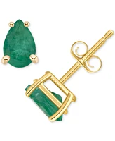 Sapphire Pear-Cut Stud Earrings (1 ct. t.w.) 14k Gold (Also Emerald & Ruby)