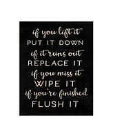 Stupell Industries Put it Down Bathroom Family Wood Texture Word Design Wall Plaque Art, 10" x 15"