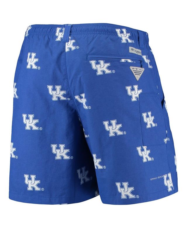 Men's Columbia Pfg Royal Kentucky Wildcats Backcast Li 6" Omni-Shade Hybrid Shorts