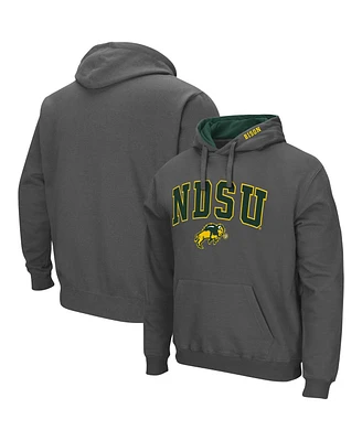Men's Colosseum Ndsu Bison Arch and Logo Pullover Hoodie