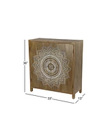 Wood Boho Style Cabinet