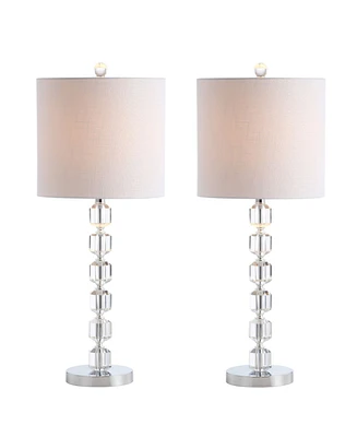 Cary 27.5" Modern Stacked Crystal, Led Table Lamp