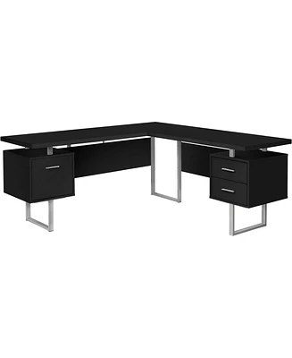 L-Shaped Reversible Computer Desk, 71" x 71"