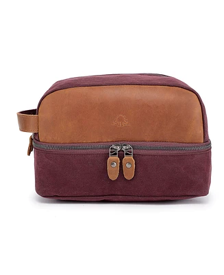 Tsd Brand Stone Creek Waxed Canvas Toiletry Bag