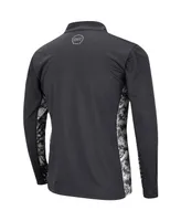 Men's Colosseum Charcoal Mississippi State Bulldogs Oht Military-Inspired Appreciation Digi Camo Quarter-Zip Jacket