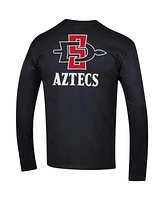 Men's Champion Black San Diego State Aztecs Team Stack Long Sleeve T-shirt
