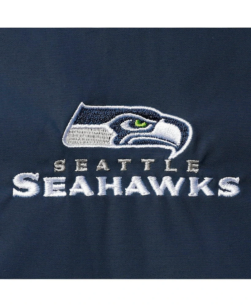Men's Dunbrooke Navy Seattle Seahawks Triumph Fleece Full-Zip Jacket