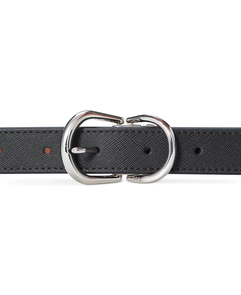 Lauren Ralph Reversible Crosshatch Leather Belt