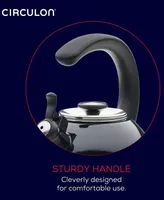 Circulon Enamel on Steel 2-Qt. Whistling Teakettle with Flip-Up Spout