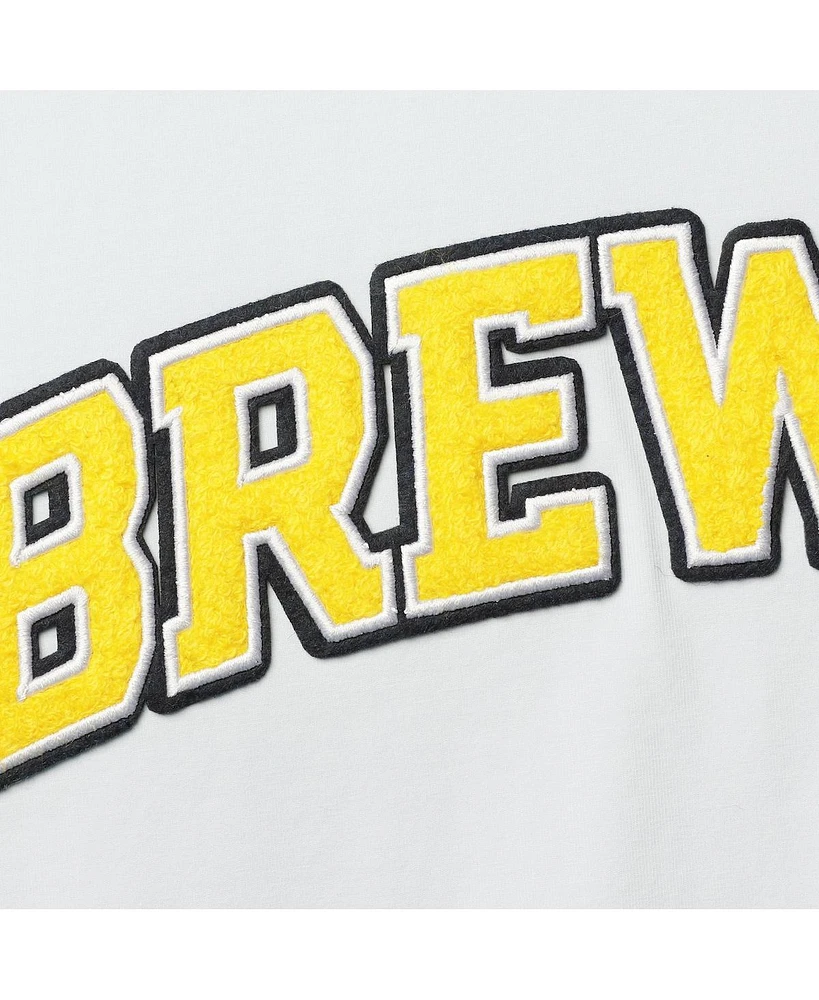 Men's Pro Standard White Milwaukee Brewers Team Logo T-shirt