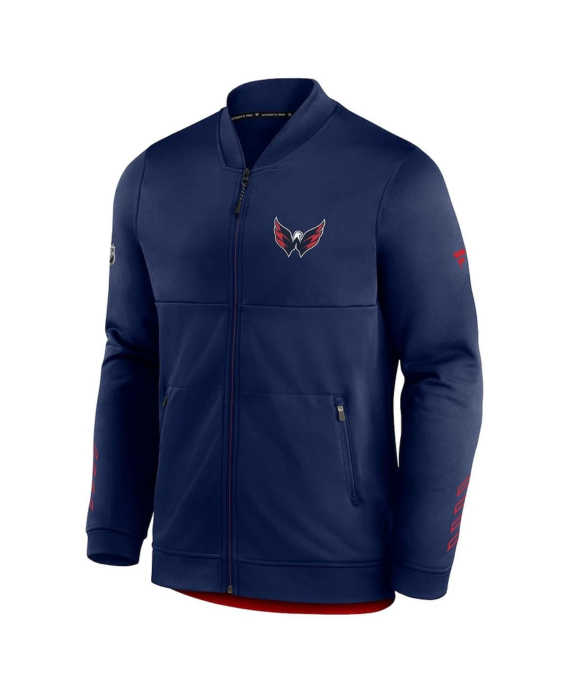 Men's Fanatics Navy Washington Capitals Locker Room Full-Zip Jacket