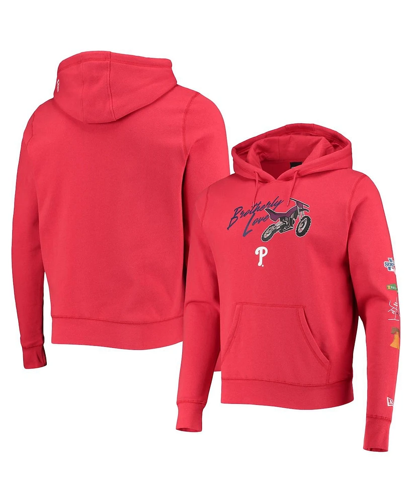 Men's New Era Red Philadelphia Phillies City Transit Pullover Hoodie