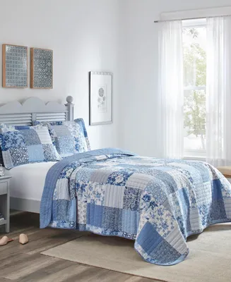 Laura Ashley Paisley Patchwork Reversible 3-Pc. Quilt Set