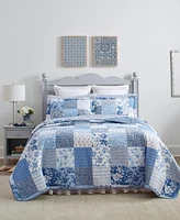 Laura Ashley Paisley Patchwork Reversible 3-Pc. Quilt Set