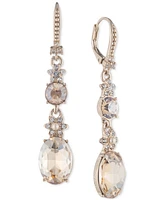 Marchesa Crystal & Imitation Pearl Flower Linear Drop Earrings