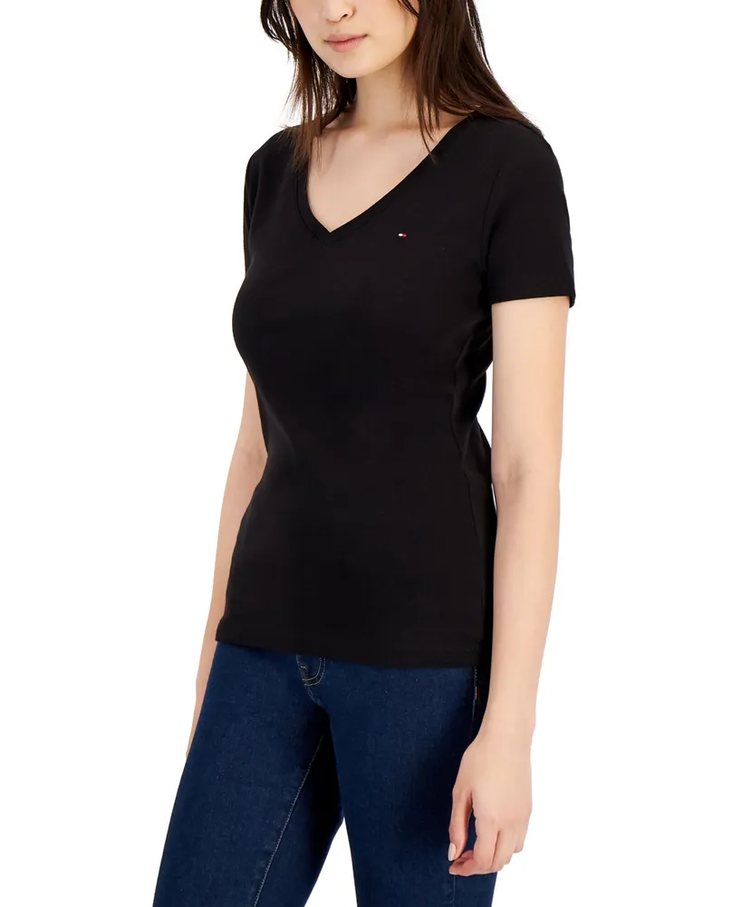 Tommy Hilfiger Women's V-Neck T-Shirt, Created for Macy's
