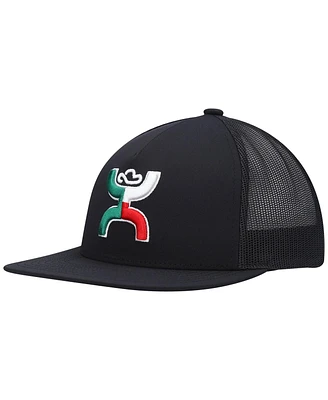 Men's HOOey Black Boquillas Trucker Snapback Hat