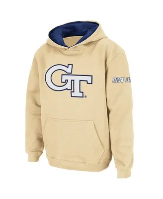 Big Boys Stadium Athletic Gold Georgia Tech Yellow Jackets Big Logo Pullover Hoodie
