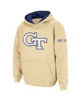 Big Boys Stadium Athletic Gold Georgia Tech Yellow Jackets Big Logo Pullover Hoodie