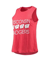 Women's Concepts Sport Black, Red Wisconsin Badgers Tank Top and Pants Sleep Set