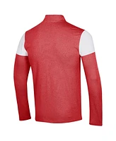 Men's Under Armour Red Wisconsin Badgers Gameday Tri-Blend Quarter-Zip Jacket