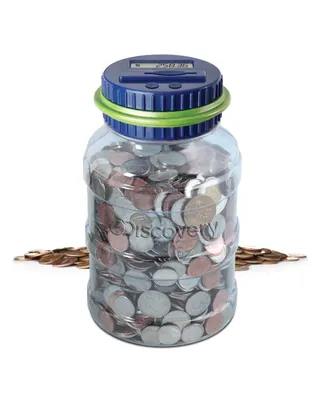 Discovery Kids Digital Coin-Counting Money Jar with Lcd Screen