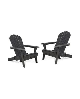 Bellwood Outdoor Folding Adirondack Chairs Set