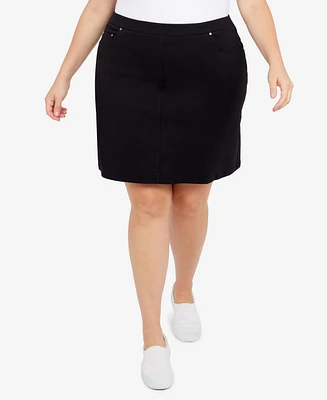 Plus Essentials Tech Stretch Pull On Skort with Elastic Wasitband